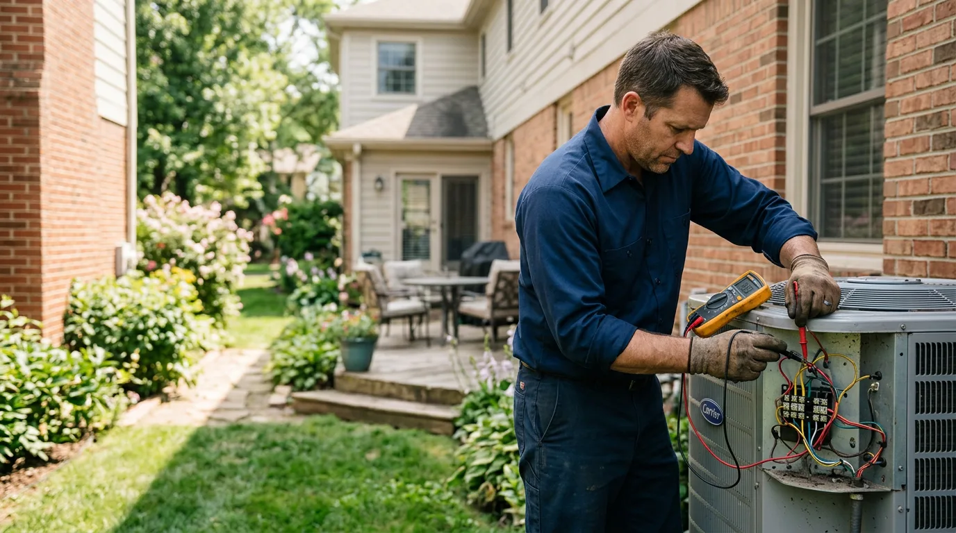 HVAC technician working near Lyons, MI